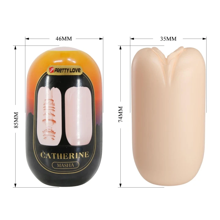 Rękaw masturbacyjny PRETTY LOVE - Catherine MASHA, TPR, 3 tunele, 3 kolory