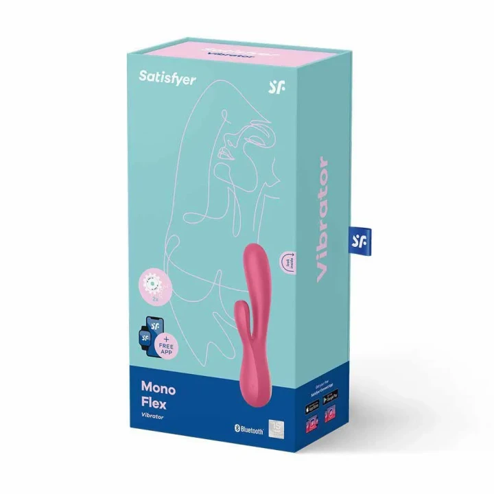 Wibrator - Satisfyer Mono Flex, 2 silniczki, aplikacja do sterowania, silikonowy