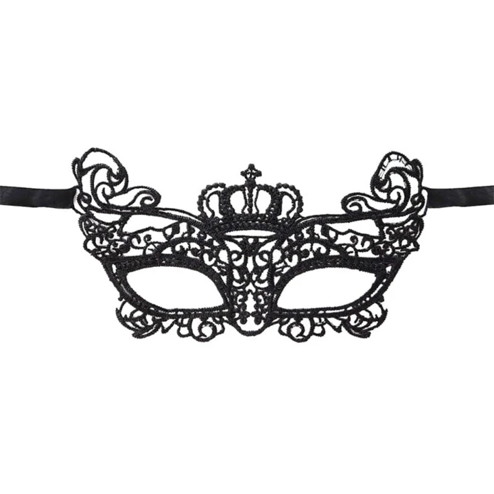 Maseczka elastyczna z delikatnej koronki - idealna na bale i maskarady