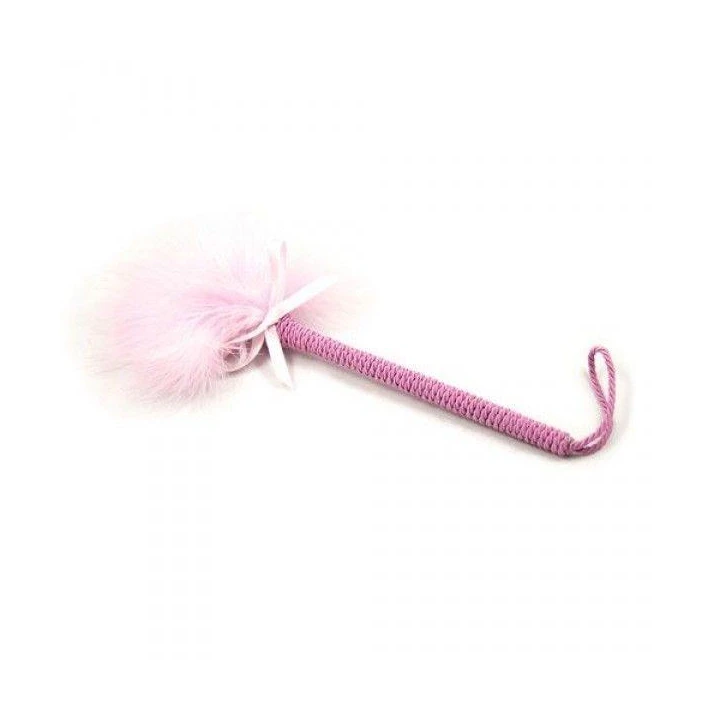 Piórkowy duster Pejcz-Soft, różowy, delikatny, idealny do fetyszy