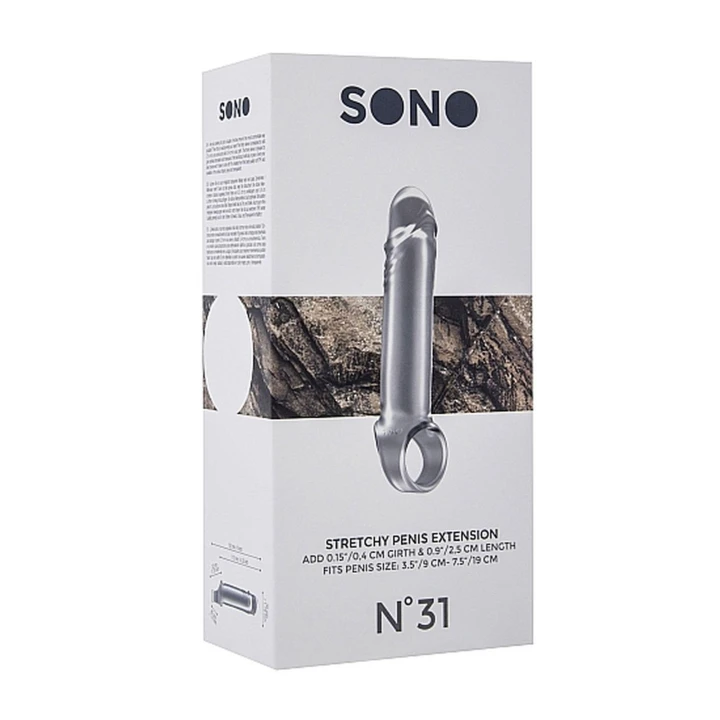 Tuleja do powiększania penisa No.31 - przezroczysta, zwiększa obwód i długość
