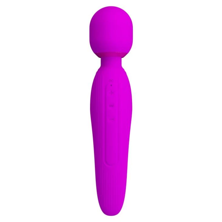 Wibrator różdżkowy Pretty Love - 7 funkcji wibracji, silikon, fioletowy, USB