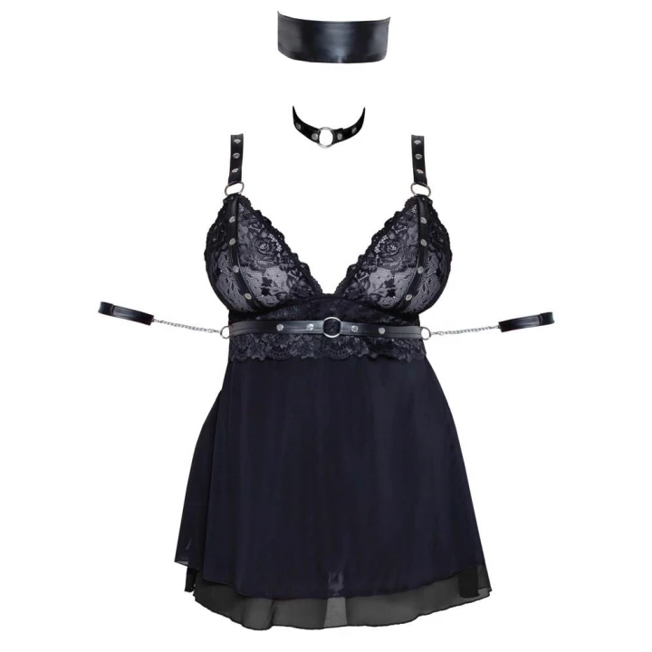 Babydoll Bondage COTTELLI LINGERIE, Regulowane Paski, Pasy do Krępowania