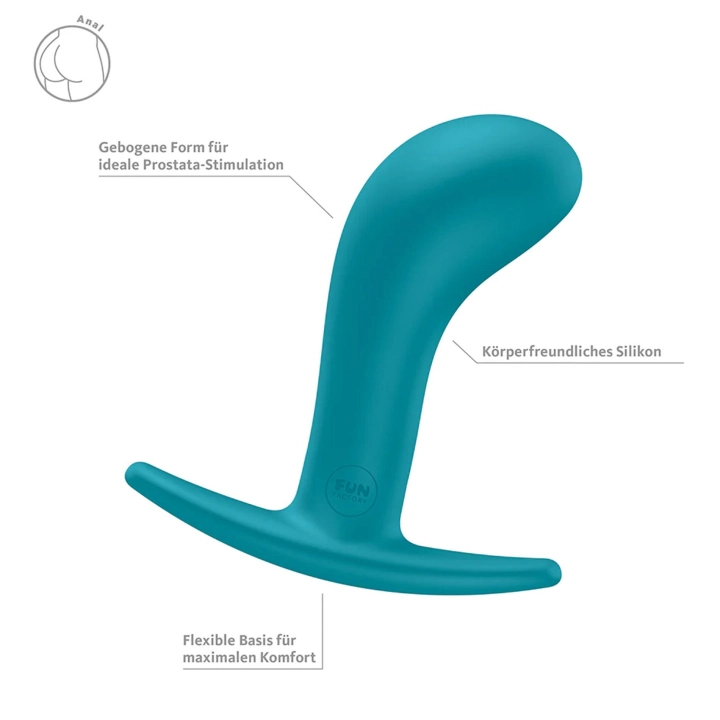Korek analny Bootie L Aquamarine FF – silikonowy, długość 11 cm