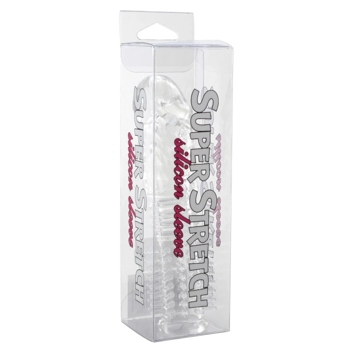 Nakładka silikonowa na członka - TPE, przezroczysta, 14 cm długości, super rozciągliwa