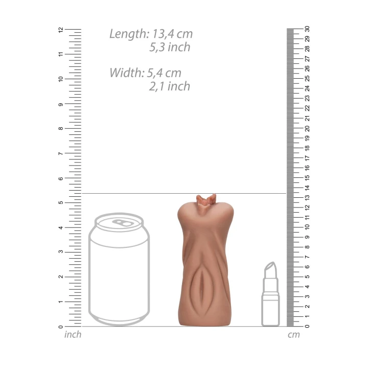 Masturbator - Realistyczny - Materiał TPR, Wodoodporny, Tan