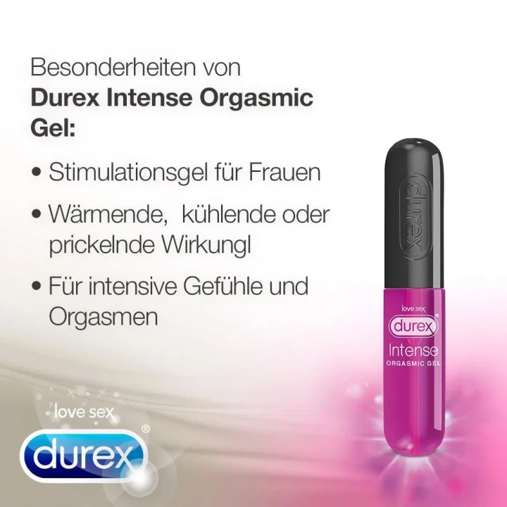 Żel stymulujący do orgazmu Durex Intense – 10 ml, efekt rozgrzewająco-chłodzący/mrowienie