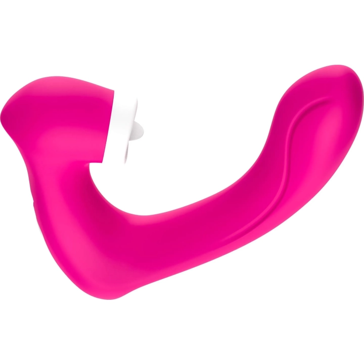 Stymulator łechtaczki, silikonowy, 9 trybów wibracji, wodoodporny, różowy