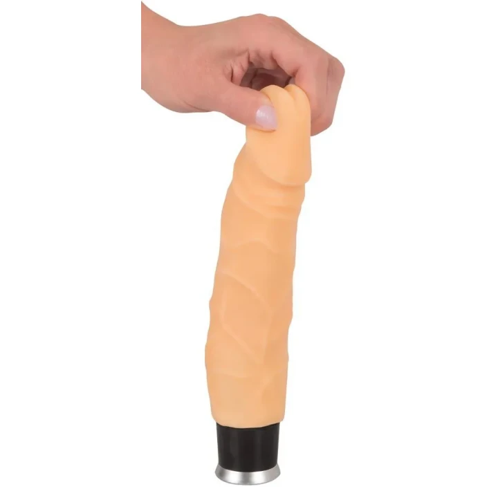 Wibrator penisowy Nature Skin Big Vibe, 8 trybów wibracji, długość 23 cm