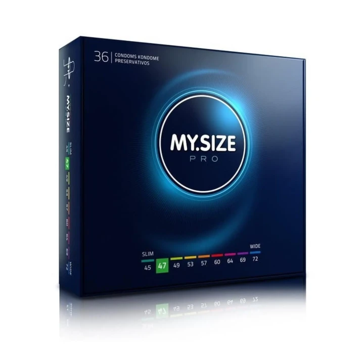 Prezerwatywy MY.SIZE PRO 47 - Średnica 47 mm, Cienkie, Naturalna Guma Lateksowa
