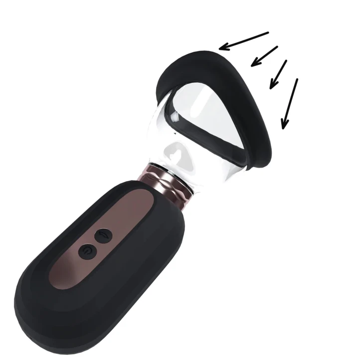 Pompka do piersi i sromu DAZZLING - Ładowana, Silikonowa, Efektywne Ssanie