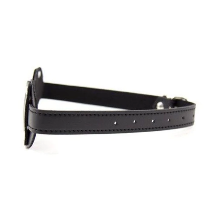 Maska na oczy Benda - skórzana z regulowanym paskiem, do odgrywania ról, czarna