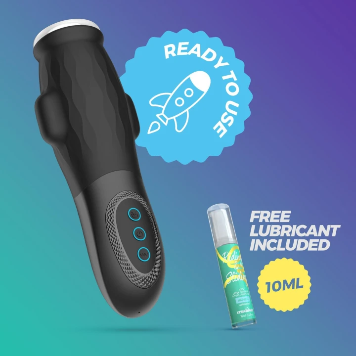 Masturbator z funkcją ssania Crushious Gargantua, wymienne rękawy, silikon