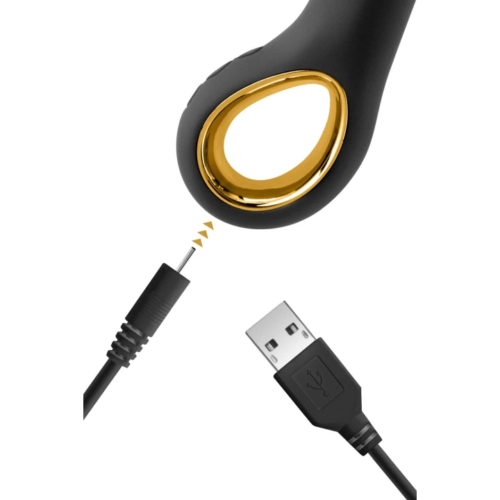 Wibrator króliczek Black Empire My Duchess, 10 programów, wodoodporny, USB