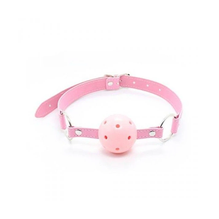 Knebel z otworami do oddychania Toyz4Lovers - Fetyszyczne Akcesorium w Kolorze Różowym