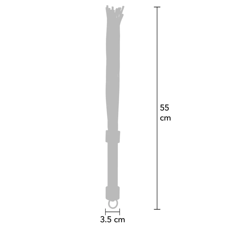 Flogger skórzany Hidden Desire, długość 55 cm, naturalna skóra, cynkowy uchwyt