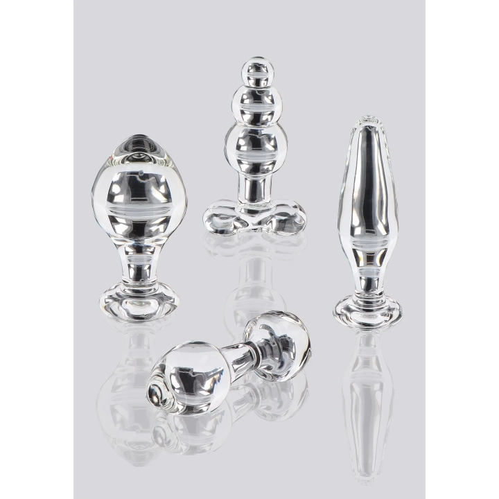 Plug analny TOYJOY GLASS WORXX szklany, wodoodporny, 9 cm długości