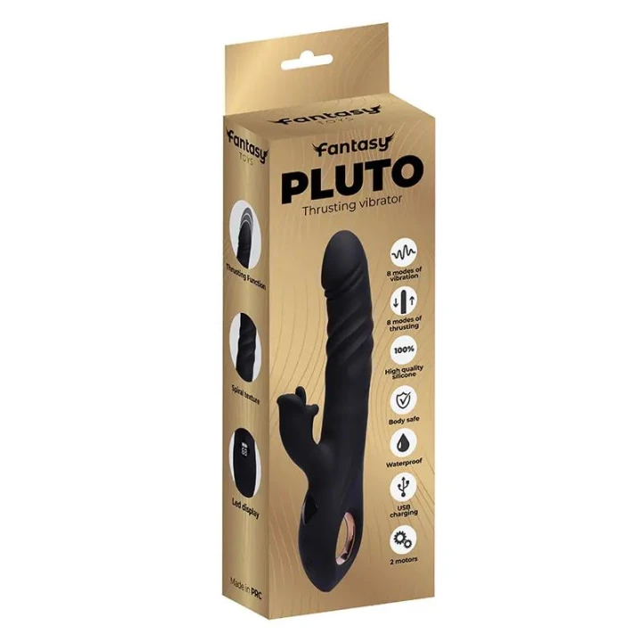 Wibrator thrusting Pluto – silikonowy, 8 trybów wibracji i 8 trybów thrustingu, LED