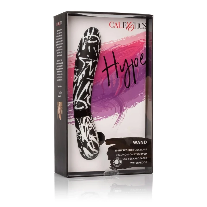 Wibrator elastyczny Hype Wand - silikon, 10 trybów wibracji, wodoodporny