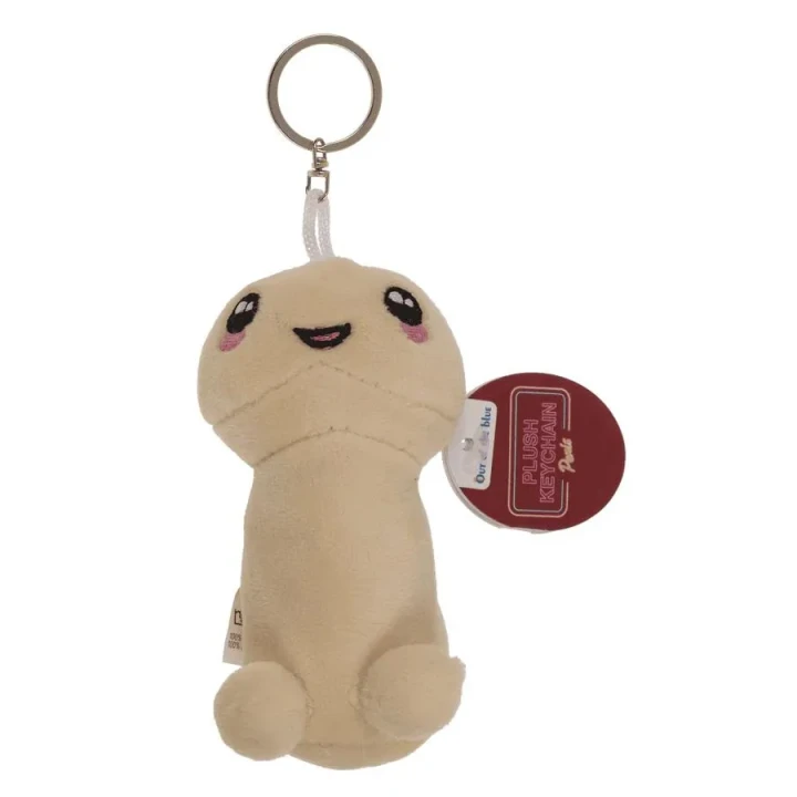 Brelok pluszowy FunnyGift – pluszowy penis z metalowym kółkiem, miękki, zabawny