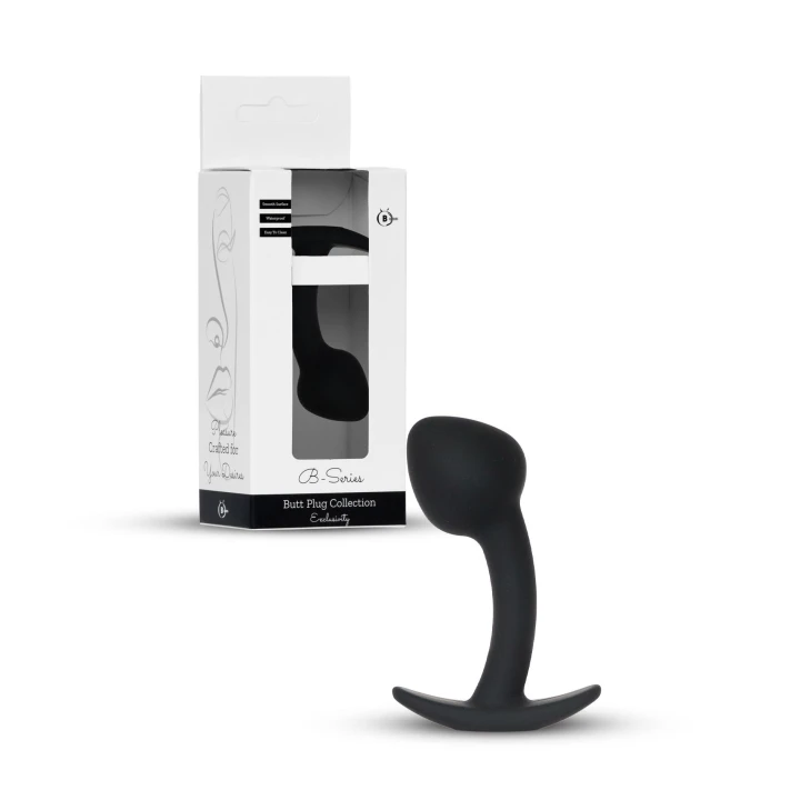 Korek analny silikonowy M - 3 cm średnicy, anatomiczny kształt, diamentowa podstawa