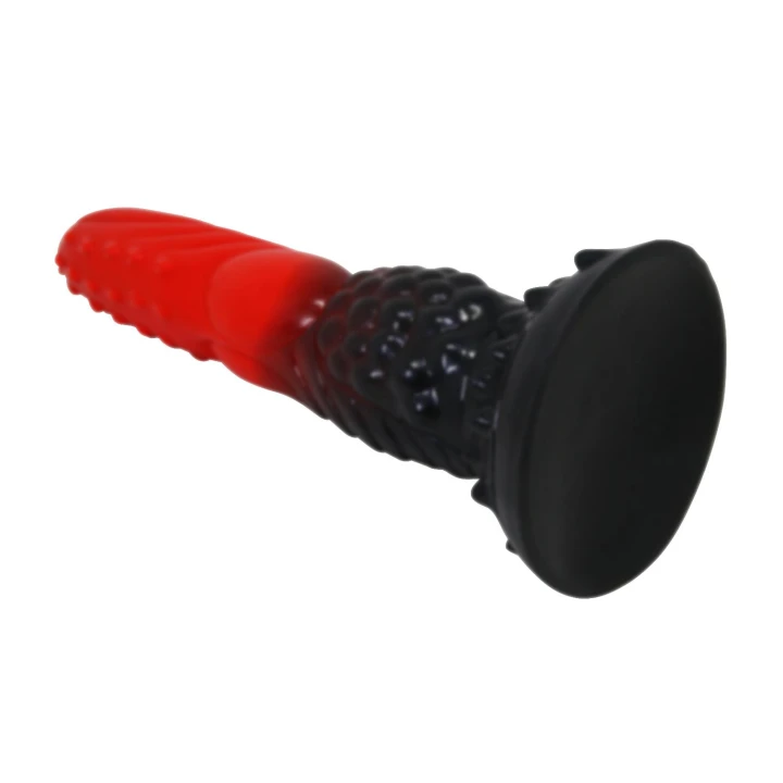 Dildo Power Monsters - 24,5 cm, pofalowany silikon, ultra-mocna przyssawka