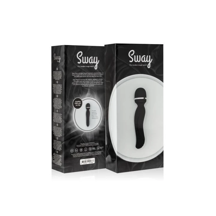 Sonda erotyczna Sway Vibes No.4 - 10 trybów wibracji, wodoodporna, czarna