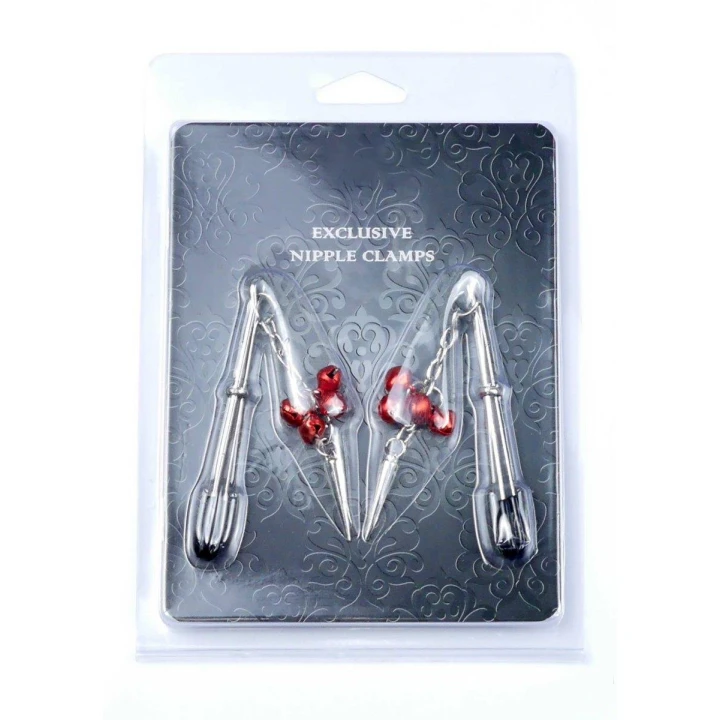 Zaciski do sutków - Stymulator No.4 - Seria Fetish B - Regulacja nacisku, metal/guma