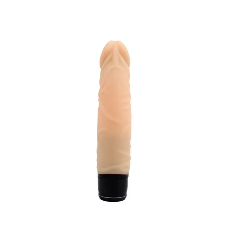 Dildo - Seria Realistyczna, 19,5 cm, Silikonowy, 7 Funkcji Wibracyjnych