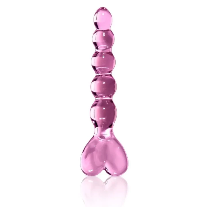 Szklane dildo Icicles No.43 Pink — ręcznie dmuchane, dł. 20 cm, ø 3,5 cm