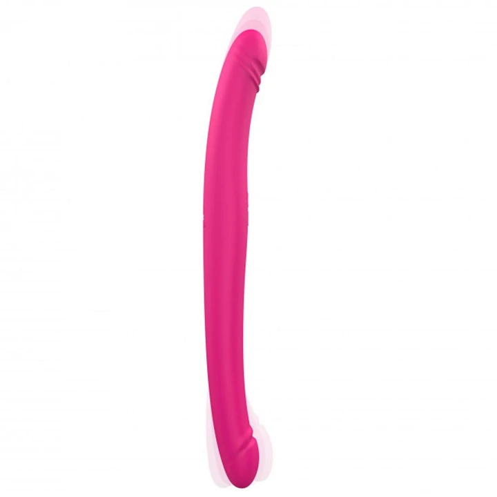Dildo ORGASMIC DOUBLE DO, silikon, 18,4 cm, 9 trybów wibracji, wodoodporny