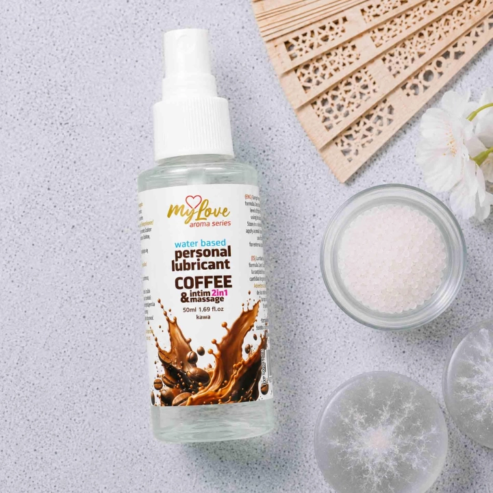 Preparat intymny i do masażu MyLove Aroma Series Coffee 2w1, wodny, 50 ml
