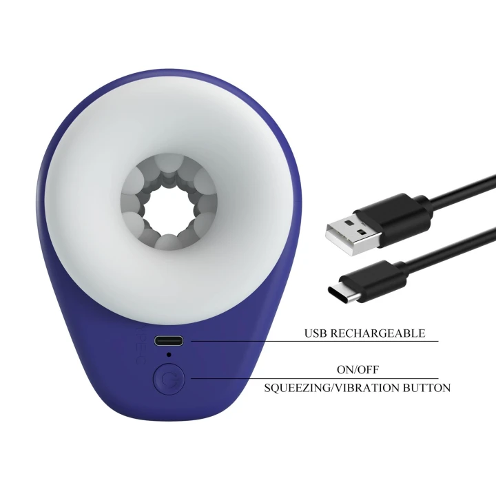 Masturbator PRETTY LOVE - Dj Lady, TPR, 5 funkcji wibracji, 5 ustawień ssania